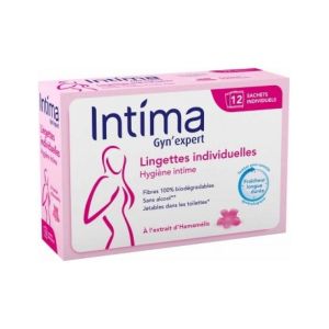Intima - Gyn'expert lingettes individuelles - 12 sachets