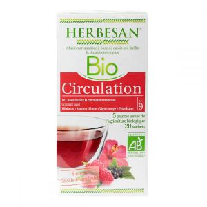 Herbesan - Infusion bio n°9 circulation - 20 sachets