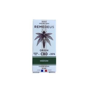 Remedeus - Origin Medium Spectre Large Huile de Chanvre Naturel CBD 20% - 20ml