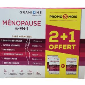 Granions - Ménopause 6en1 sans hormones 3 mois - 180 comprimés