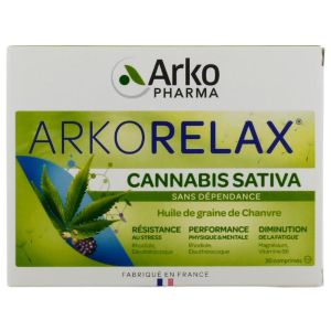 Arkopharma - Arkorelax cannabis sativa - 30 comprimés