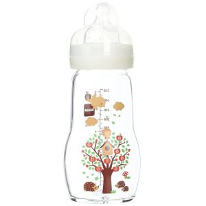 Mam - Biberon verre 0+ mois débit 2 moyen - 260 ml