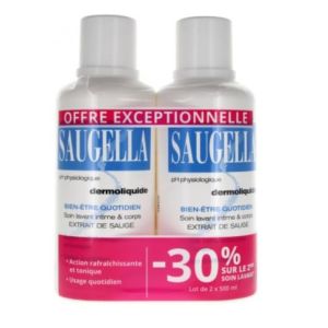 Saugella - Dermoliquide Emulsion lavante toilette intime et corporelle