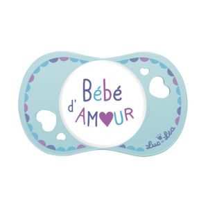 Luc & Léa - Sucette silicone physiologique Bébé d'amour 0-6 mois