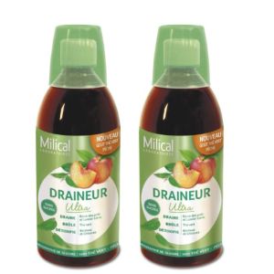 Milical - Draineur minceur goût thé vert pêche - 2x500ml