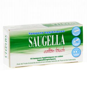 Saugella cotton touch - Tampons hygiéniques en coton hypoallergéniques - 16 tampons