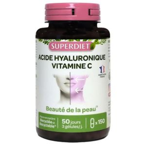 Superdiet - Acide hyaluronique vitamine C - 150 gélules