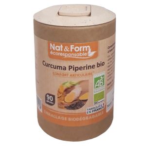 Nat & Form - Curcuma Piperine Bio - 90 gélules