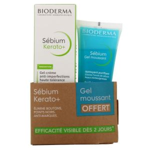Bioderma - Sébium Kerato+ gel-crème + Sébium gel moussant - 30mL+45mL