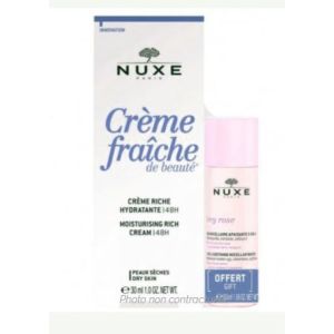 Nuxe - Crème fraîche crème riche hydratante 48h + eau micellaire offert - 30ml/50ml
