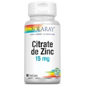 Solaray - Citrate de Zinc - 60 capsules
