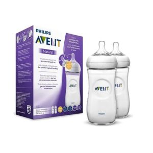 Avent - Lot de 2 biberons Natural 6mois+ - 330ml