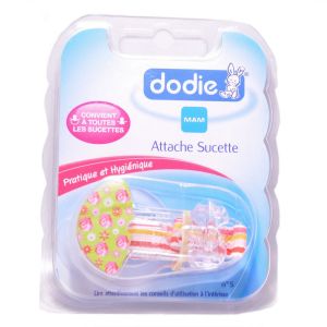 Dodie - Attache sucette universel rose