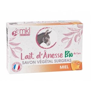 mkl Green Nature - Savon végétal surgras lait d'ânesse bio miel - 100 g