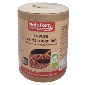 Nat & Form - Levure de riz rouge Bio - 120 gélules