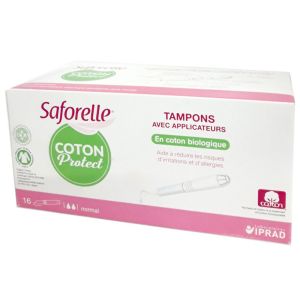 Saforelle - Coton protect - 16 tampons avec applicateurs