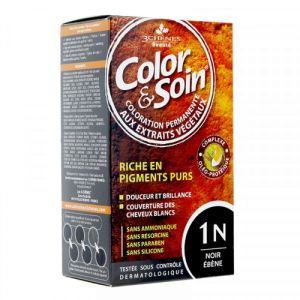 Color & Soin - Coloration permanente - 1N Noir ébène