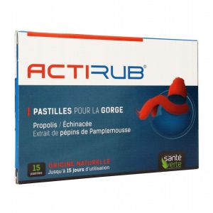 Santé Verte - ActiRub pastilles pour la gorge - 15 pastilles