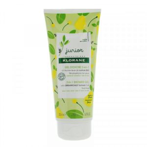 Klorane Junior - gel douche 2 en 1 parfum poire - 200 ml