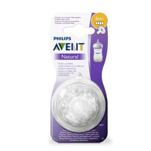 Philips - Avent natural tétine débit rapide 6m+