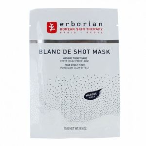 Erborian - Blanc de Shot Mask - Masque tissu visage effet éclat porcelaine - 15 g