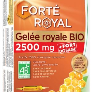 Forté Pharma - Forté royale gelée royale bio 2500 mg - 20 ampoules de 15 ml