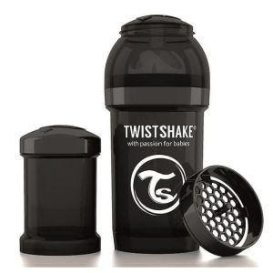 Twistshake - Biberon anti-colic noir 180ml