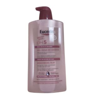 Eucerin - Gel huile de douche peau sèche et sensible - 1L