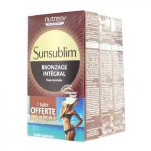 Nutreov - Sunsublim bronzage intégral peau normale - Lot de 3