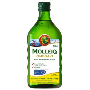 Möllers - Huile de foie de morue - Omega 3 - citron - 250ml