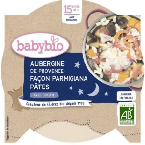 Babybio - Aubergine de Provence façon parmigiana, macaroni, origan - dès 15 mois - 260 g
