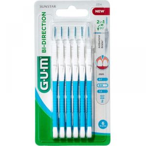 GUM Nettoyeur de langue à double action, brosse et grattoir - 1 ea