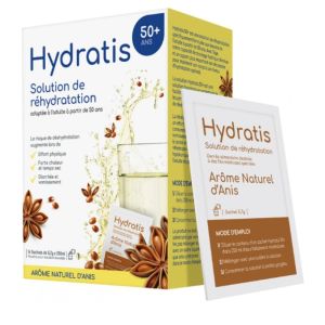 Hydratis 50+ - Solution de réhydratation arôme d'Anis - 16 sachets