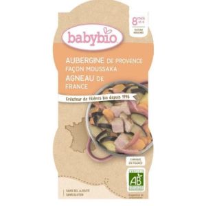 Babybio - Aubergine façon moussaka Agneau français dès 8 mois - 2x200g