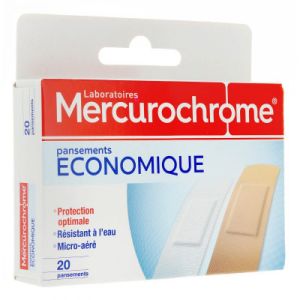 Mercurochrome - pansements économique - 20 pansements