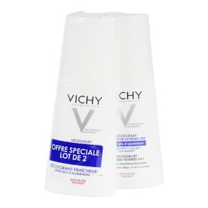 Vichy - Déodorant spray 24h peau sensible sans sels d'aluminium - 2x100ml