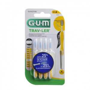 GUM TRAV-LER - Brossette interdentaire - 4 brossettes - T4  - 1.3 mm