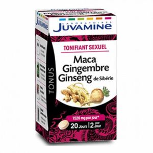 Juvamine - Maca Gingembre Ginseng de Sibérie - 40 comprimés