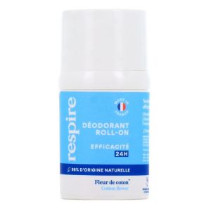 Respire - Déodorant roll-on efficacité 24H Fleur de Coton - 15ml