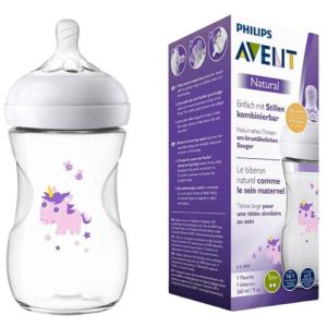 Avent - Biberon Natural 1mois+ Licorne - 260Ml