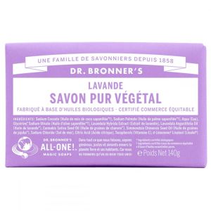 Dr. Bronner's - Pain de savon Pure végétal Lavande - 140g