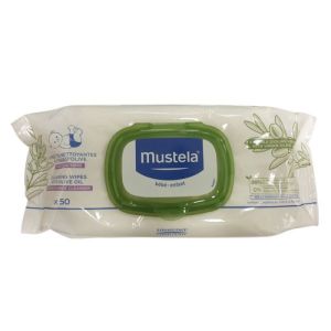 Mustela - Lingettes nettoyantes huile d'olive - 50 lingettes