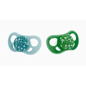 Twistshake - Sucettes orthodontiques 6mois+ Bleu et vert - x2