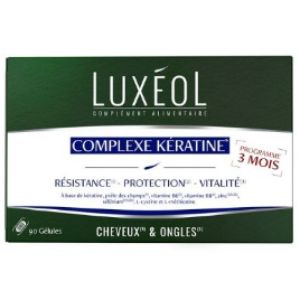 Luxéol - Complexe Kératine cheveux et ongles - 90 gélules