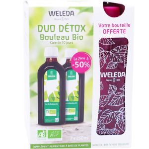 Weleda - Duo détox jus de bouleau bio - 2 x 250 ml + bouteille offerte