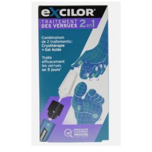 Cooper - Excilor traitement des verrues 2 en 1 - 1 stylo