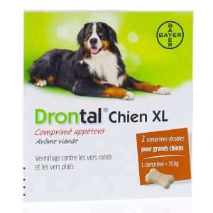 Bayer - Drontal Chien XL - 2 comprimés