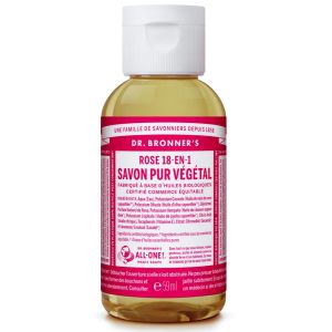 Dr. Bronner's - Savon liquide pure végétal 18-en-1 - Rose