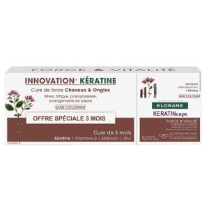 Klorane - Keratincaps cure de force cheveux et ongles - 30 capsules