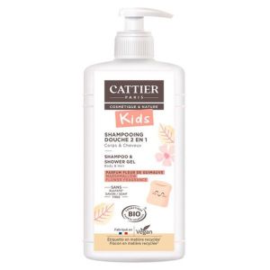 Cattier kids - Shampooing douche 2 en 1 parfum fleur de guimauve - 500 ml